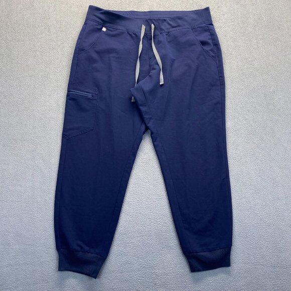 Figs Pants Womens XL/P Blue Scrub Bottom Zamora Jogger Nurse Workwear,Pockets - Picture 1 of 16